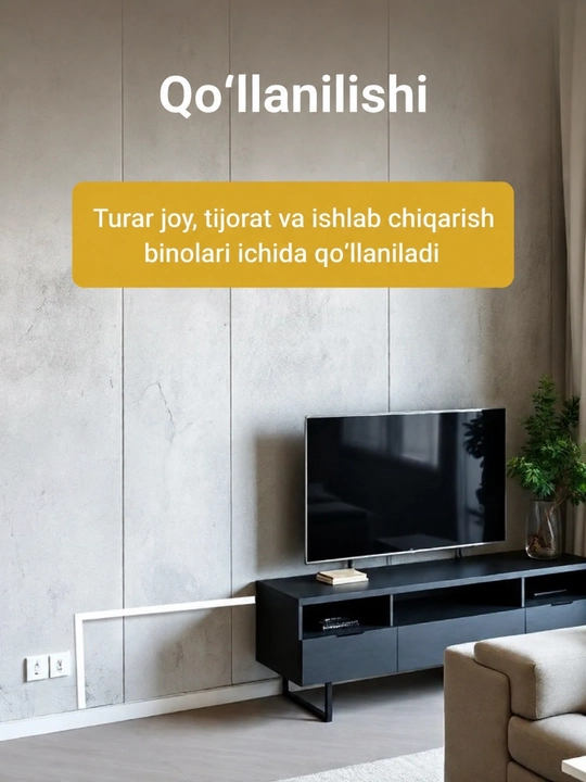 Kabel kanali 25x16 mm, 1 m qo‘sh qulfli o‘z-o‘zidan o‘chadigan