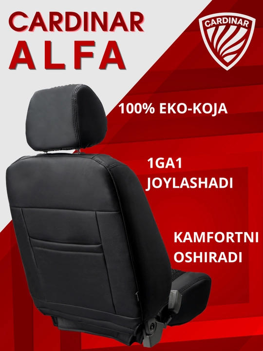 Автомобильные чехлы для сидений CARDINAR ALFA, cobalt, nexia, gentra, onix, tracker, byd