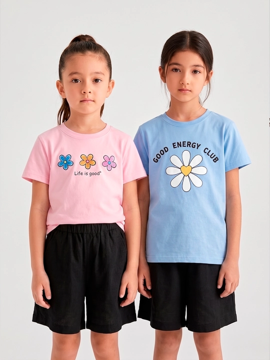 Футболки для девочек, 2 шт, 7-13 лет