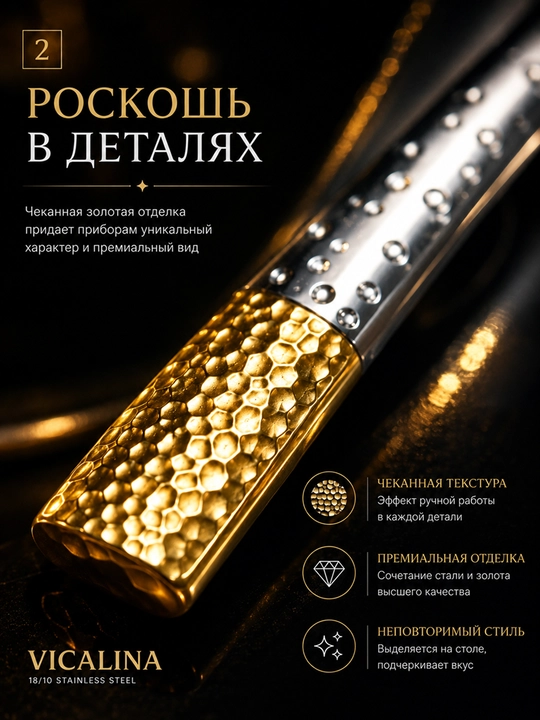 VICALINA premium dasturxon asboblari to‘plami, 36 ta buyum, 12 kishilik