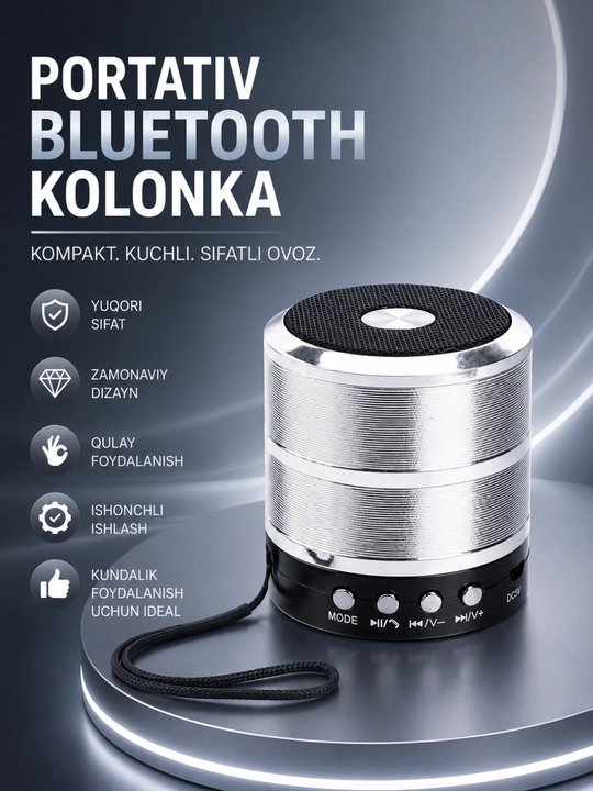 Портативная Bluetooth колонка WS-887 - 