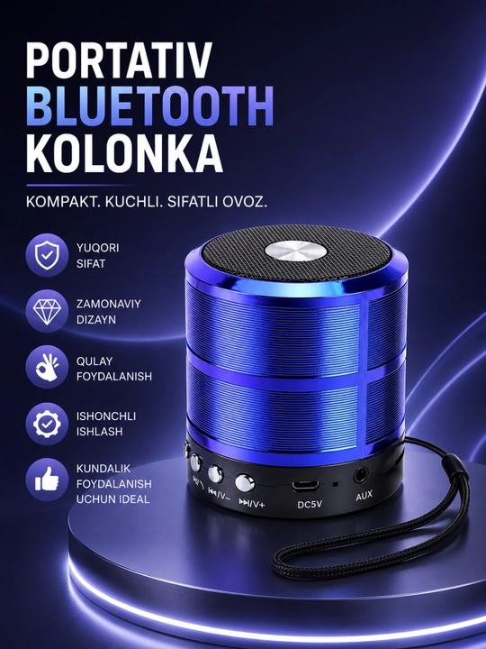 Портативная Bluetooth колонка WS-887 - 