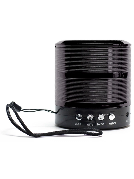 WS-887 Bluetooth Kolonka Simsiz Karnay FM Radio USB TF AUX Portativ Dinamik Qora