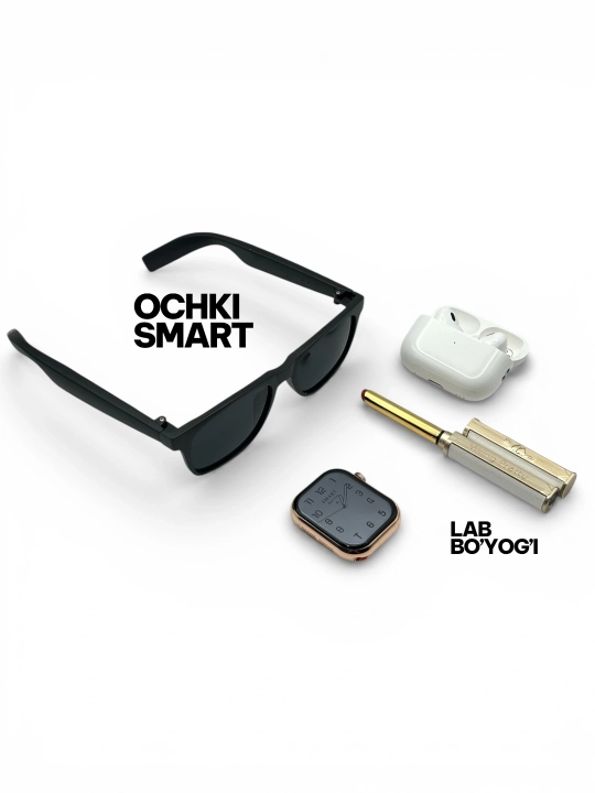 Aqlli soat, 1+1, 2 ta Smart Watch 8 va 8 ultra, 11 ta kamar va g'ilof bilan