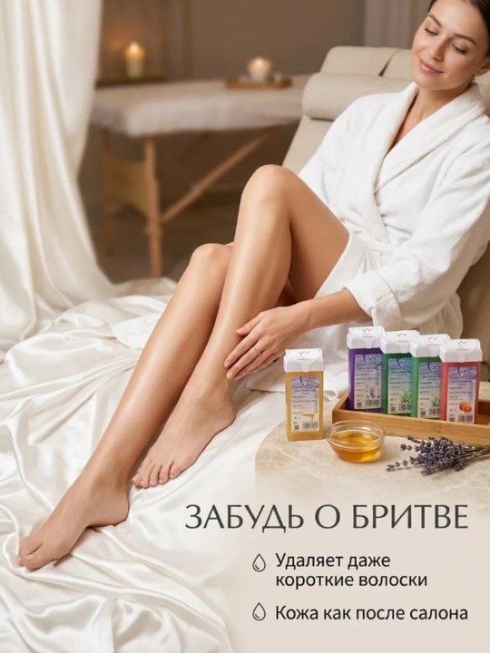 Набор для депиляции Konsung beauty 3 в 1 — воскоплав с картриджем, полоски и шпатель