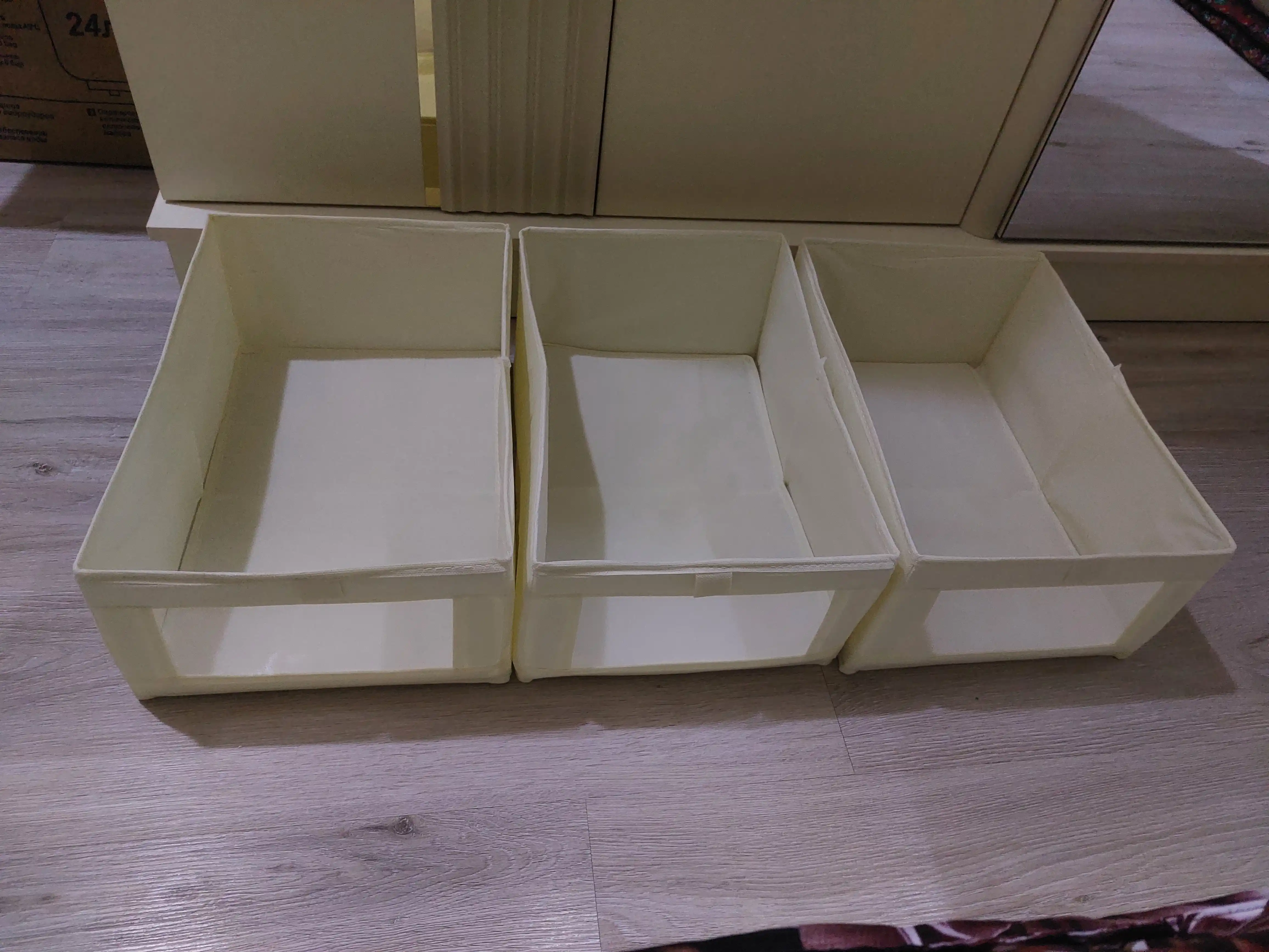 Корзина органайзер для хранения вещей, короб с окошком, складной 40x27x17 см, 1 шт