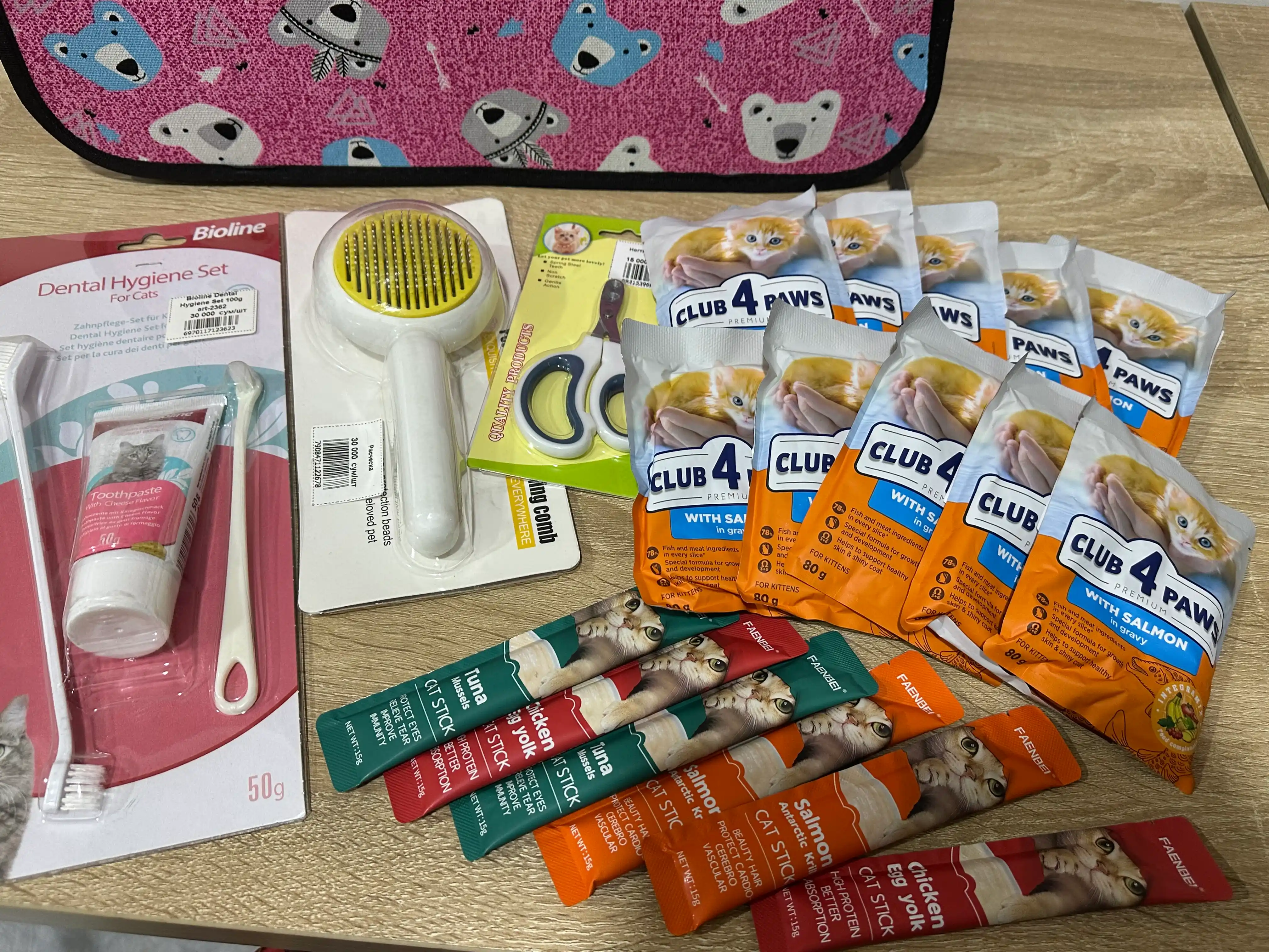 Club 4 Paws влажный корм для котят с лососем 80 гр  5 шт