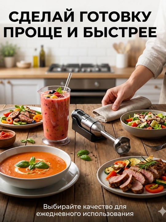 Sofaner 3 в 1: миксер, ручной блендер, чаша, мощность 600Вт