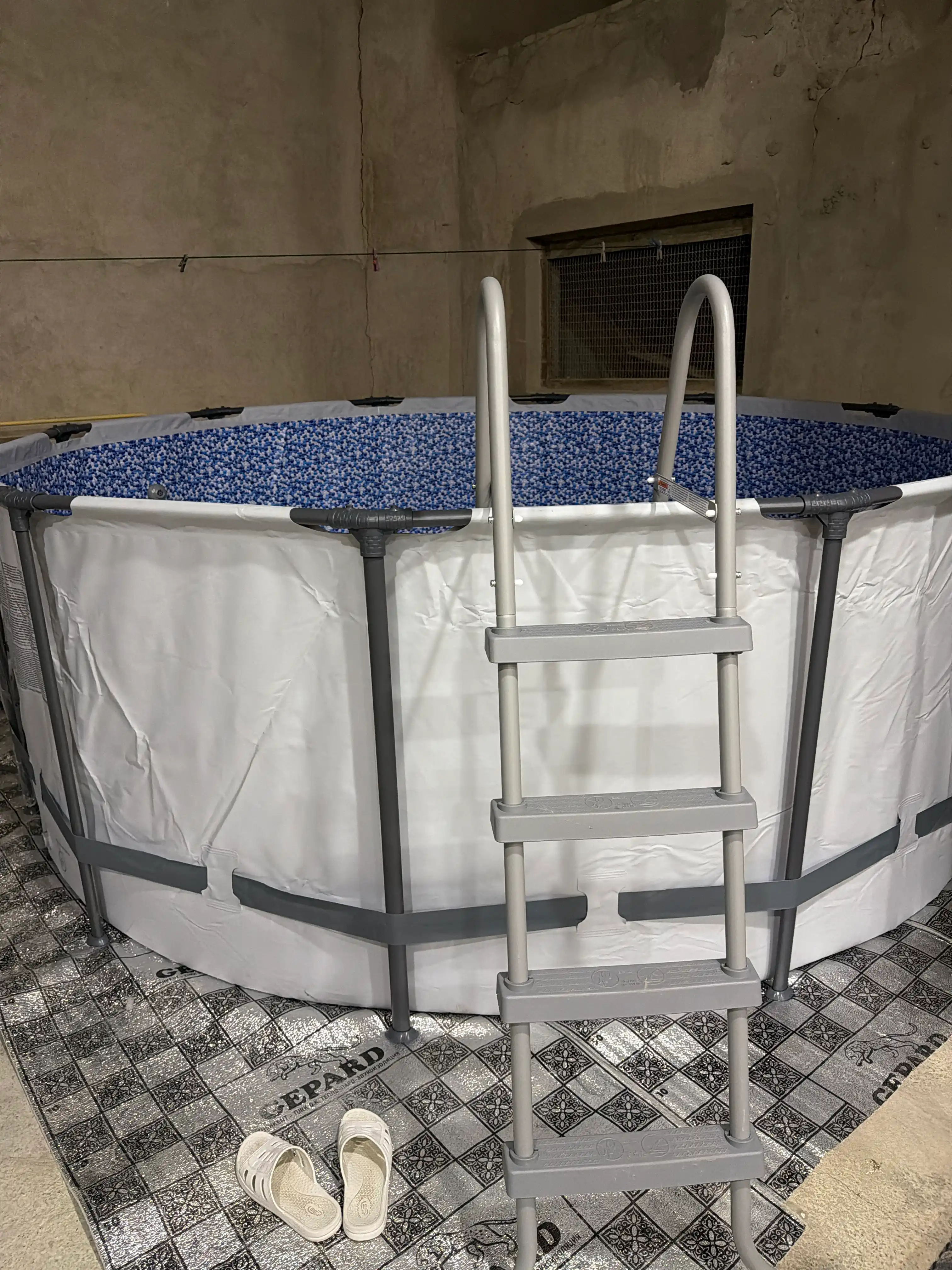 Karkasli basseyn / hovuz / Bestway Steel Pro Max 56420 / yumaloq 366 sm / PVX / oq