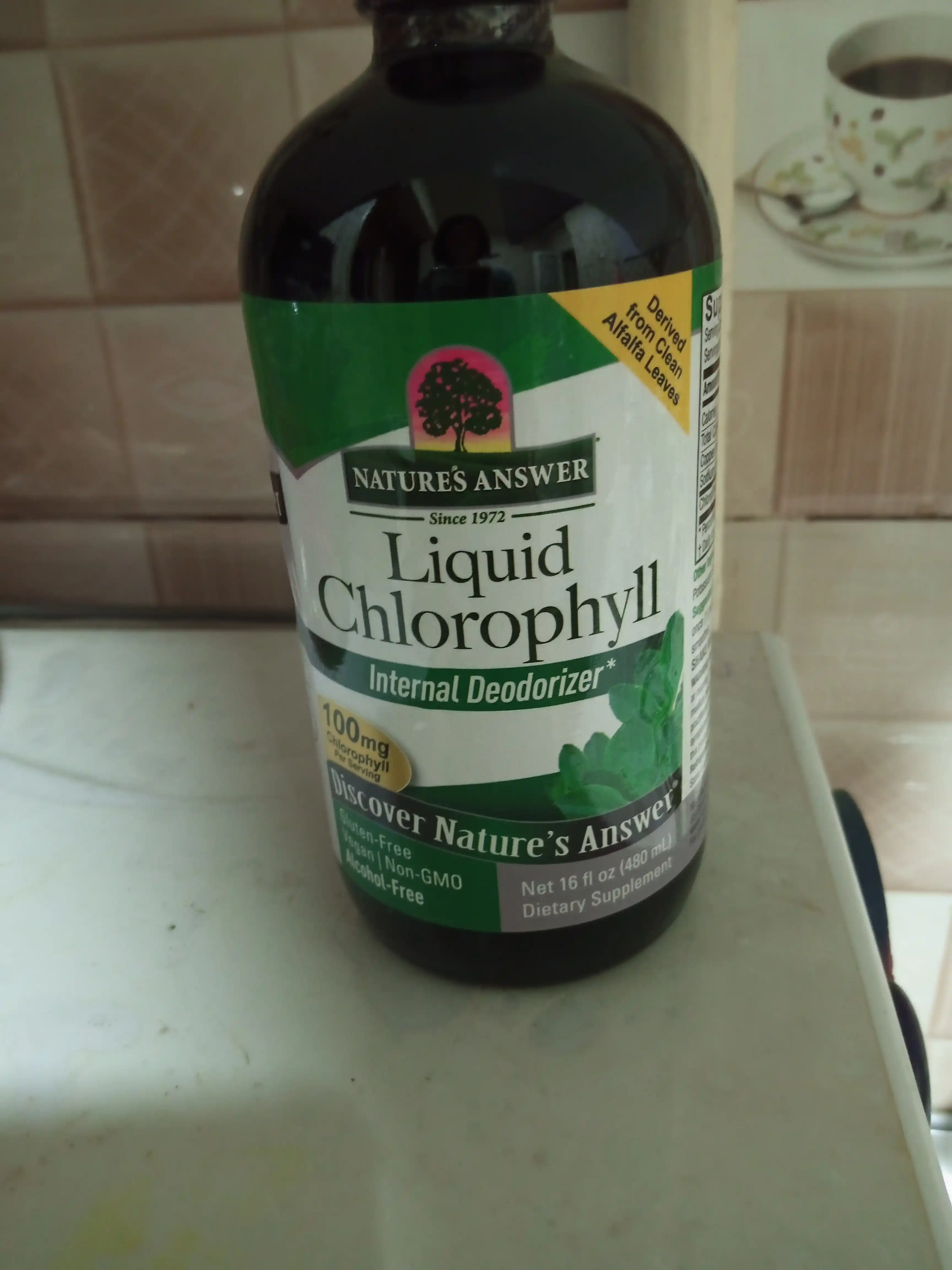 Nature's Answer Liquid Chlorophyll, жидкий хлорофилл для детокса, США, 480 мл