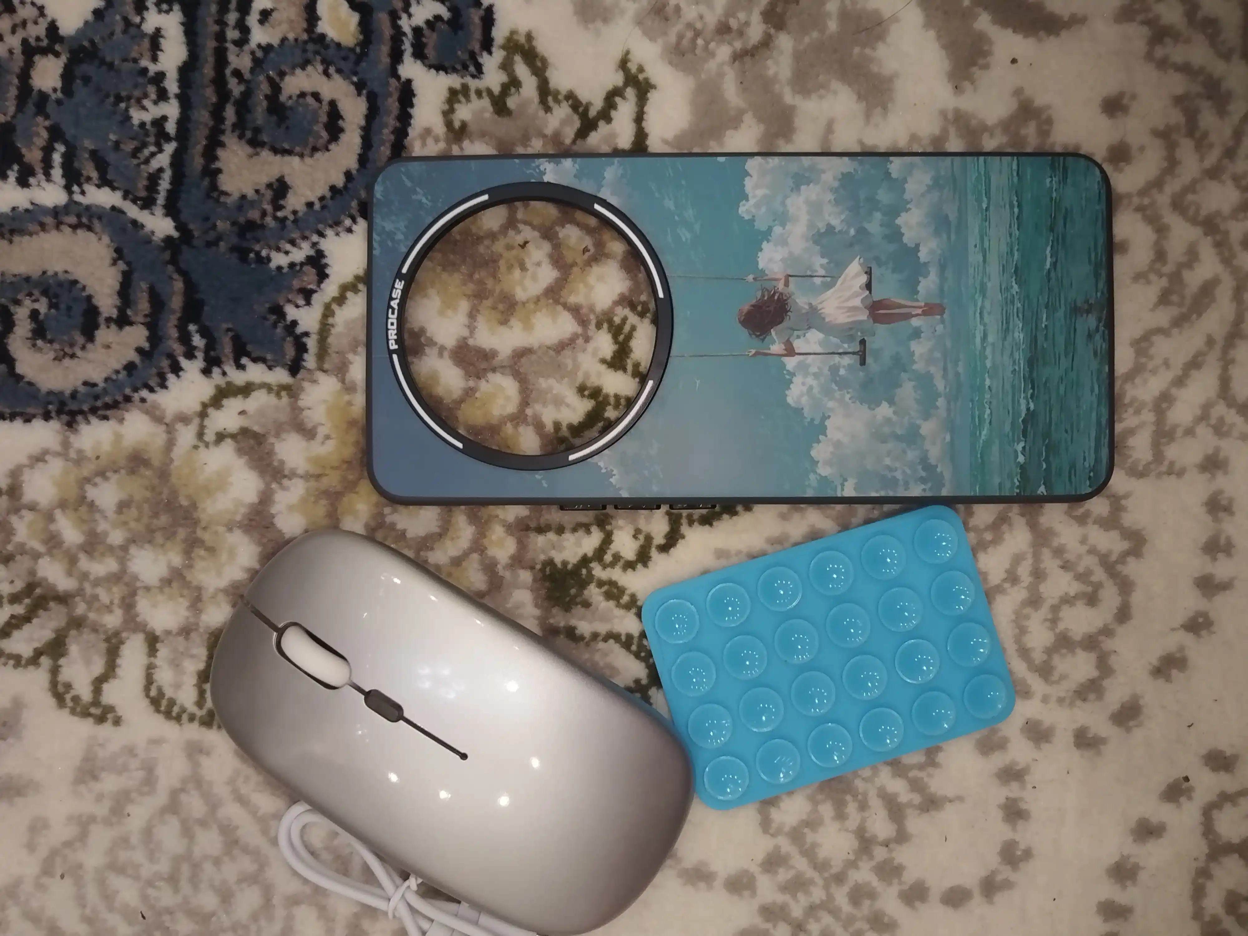 Беспроводная мышь Bluetooth + USB с RGB подсветкой, тихий клик, 3 DPI для ноутбука и ПК