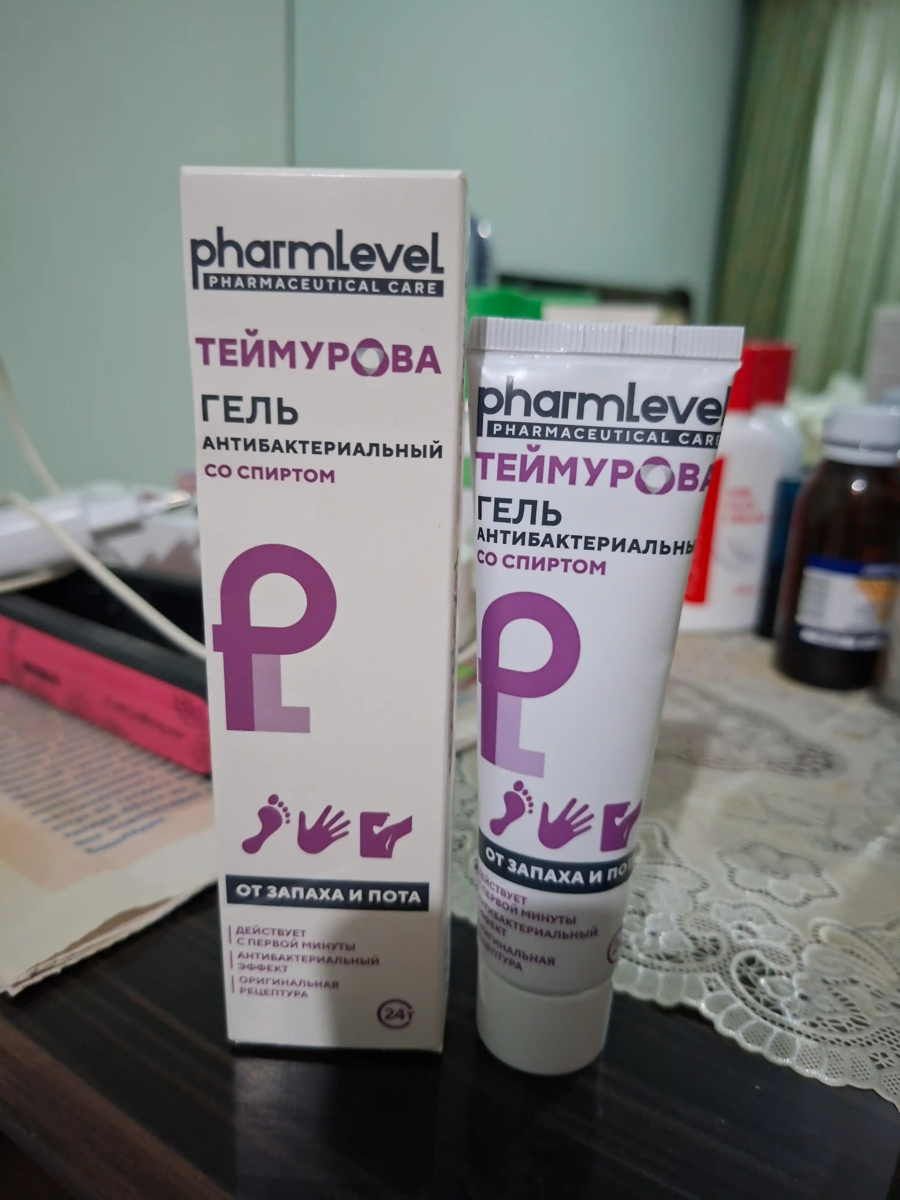Teymurov antibakterial geli, hid va terga qarshi kuchaytirilgan himoya, 50 ml