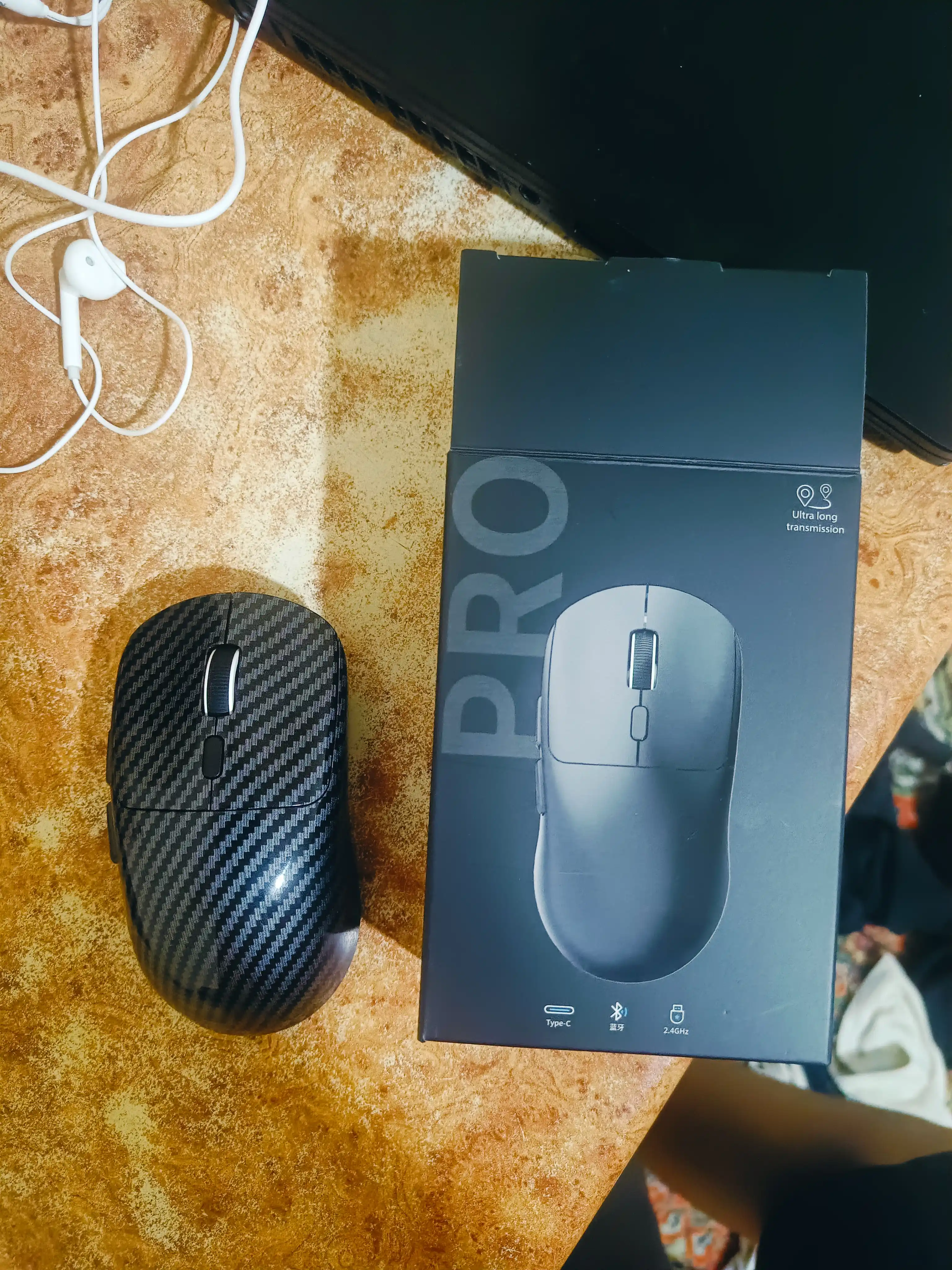 Трехрежимная мышь Bluetooth 5.2, 2.4G USB и Type-C, 6400 DPI, 50 г