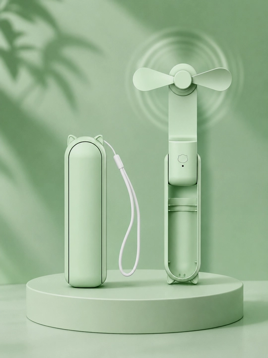 Portativ mini ventilyator, USB orqali quvvatlanadigan, 3 tezlikli, jim ishlaydigan