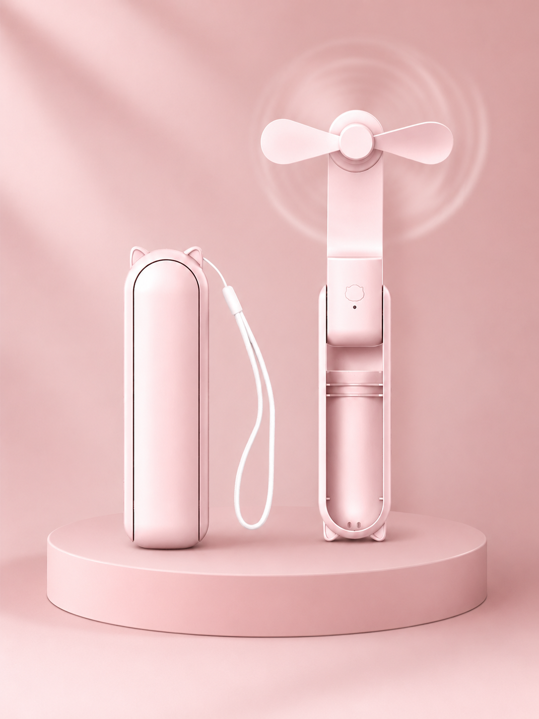 Portativ mini ventilyator, USB orqali quvvatlanadigan, 3 tezlikli, jim ishlaydigan