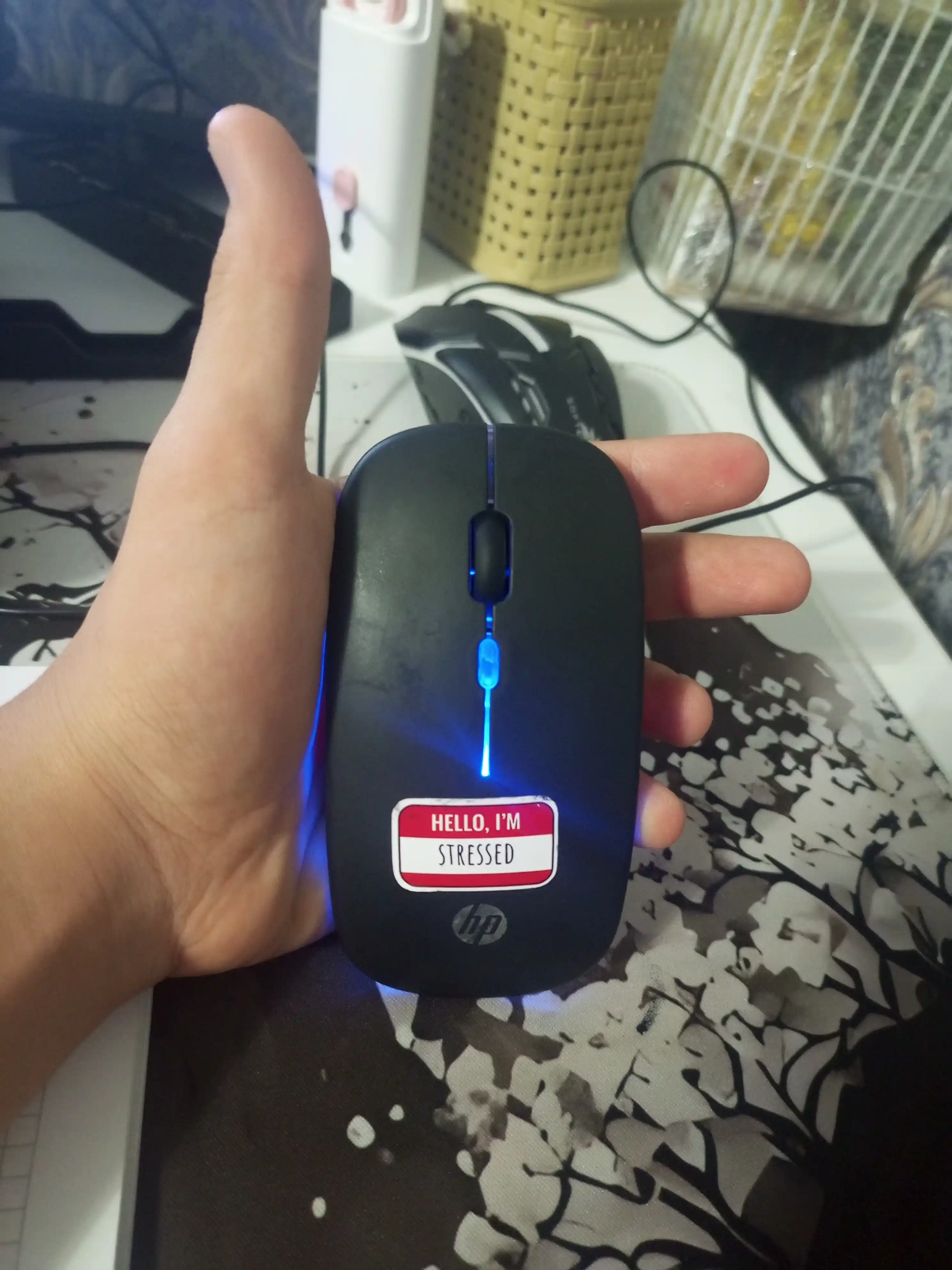 W10 HP simsiz kompyuter sichqonchasi, shovqinsiz, RGB, Bluetooth