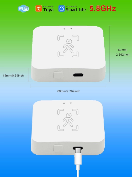 Умный датчик присутствия человека, движения и освещенности, Tuya Smart / Smart Life, WiFI