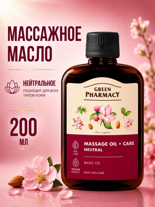 Универсальное массажное масло для тела и волос, антицеллюлитное, расслабляющее, 200 мл