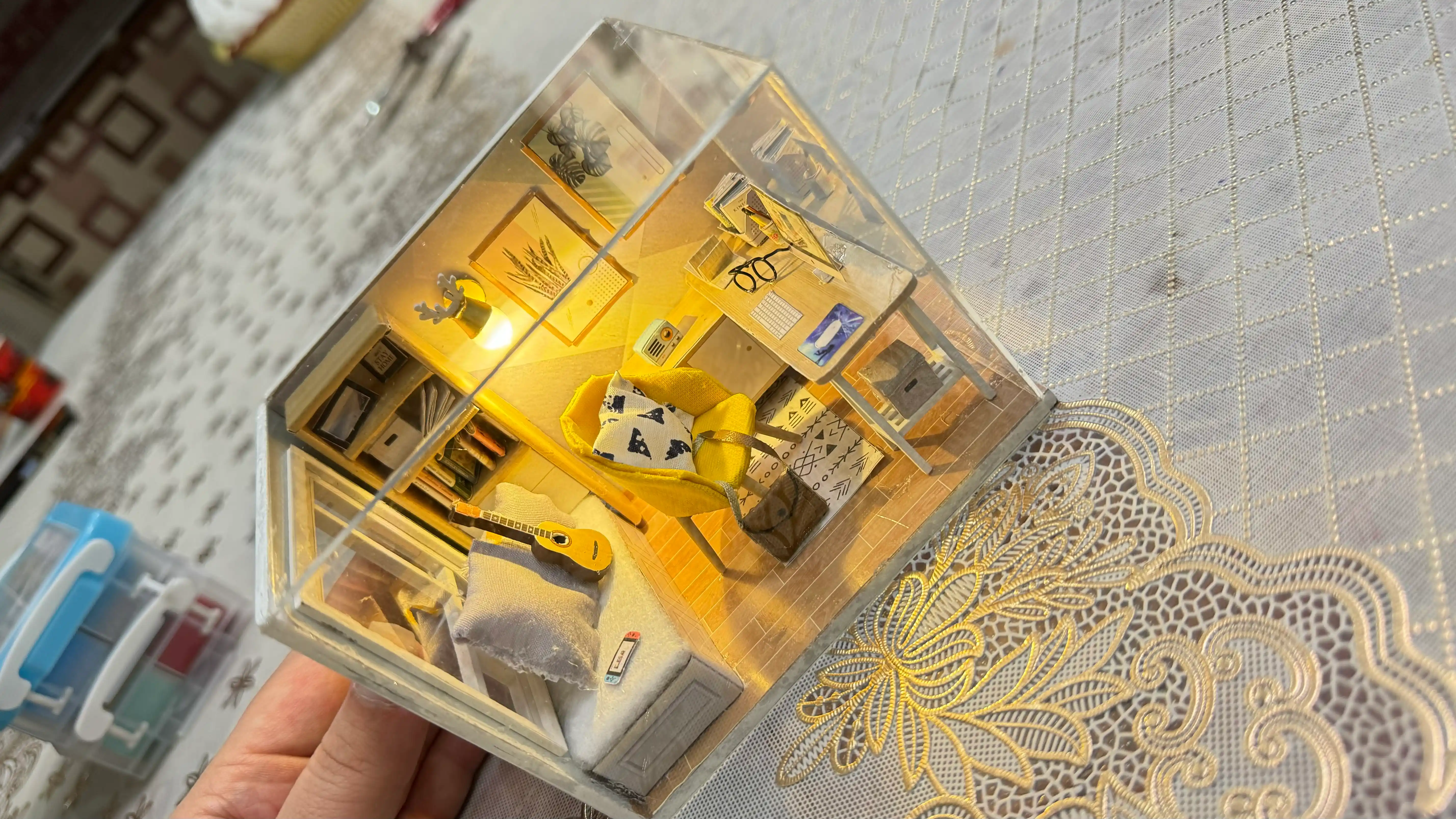 Румбокс DIY "Скандинавия" с подсветкой, интерьерный миниатюрный конструктор