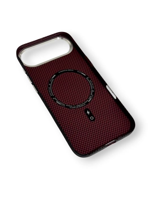 Карбоновый чехол для iPhone, MagSafe iPhone 15, 16 Pro, 16 Pro Max, 17 Pro, 17 Pro Max 17 Air