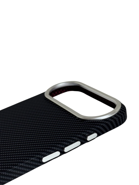Карбоновый чехол для iPhone, MagSafe iPhone 15, 16 Pro, 16 Pro Max, 17 Pro, 17 Pro Max 17 Air