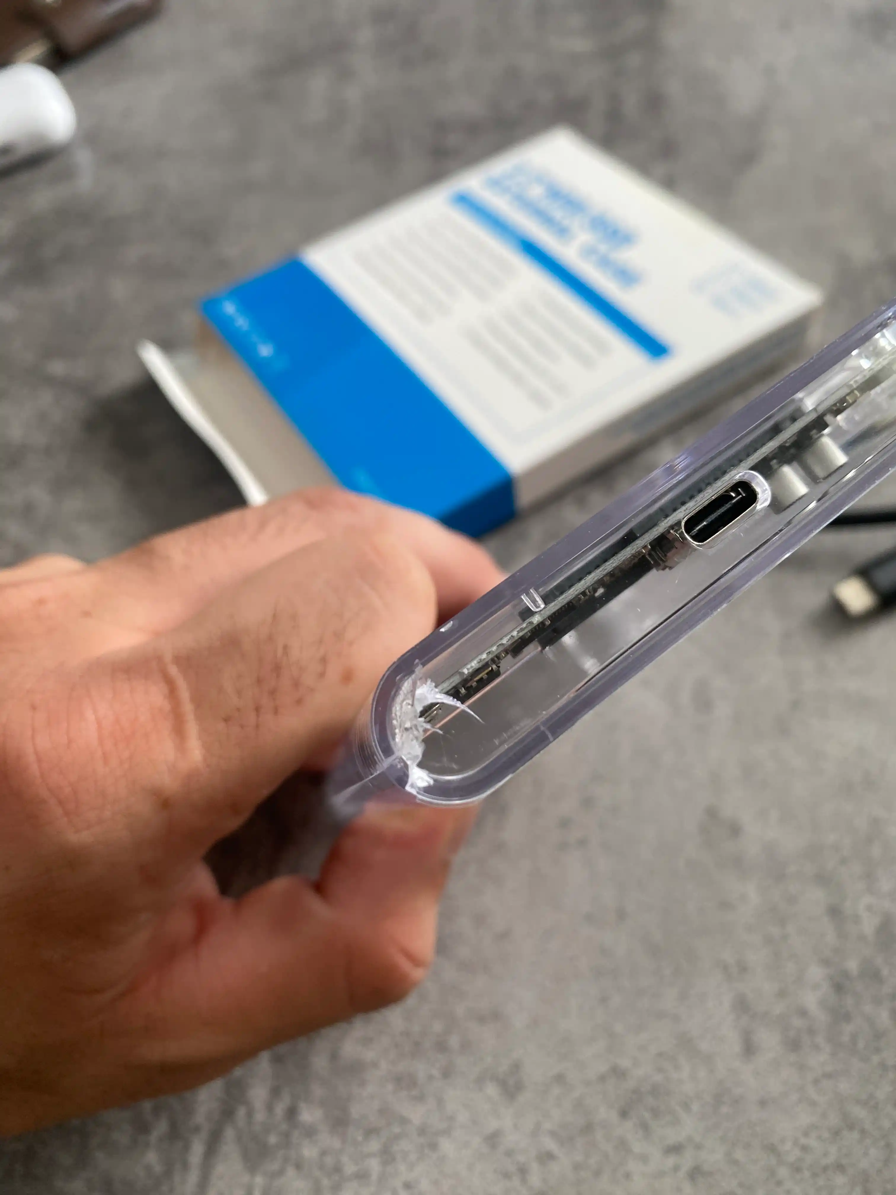 SSD и HDD кейс, 2.5", внешний корпус для жесткого диска до 4 Тб, USB 3.1, USB на Type-C