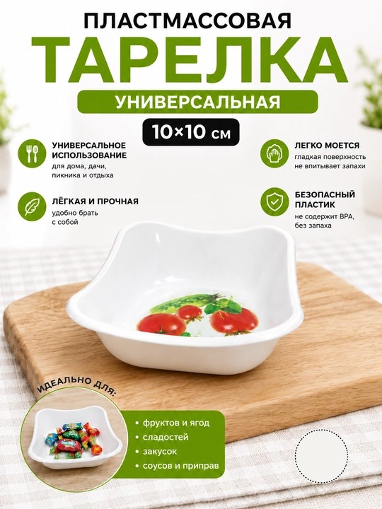 Universal plastmassa tarelka