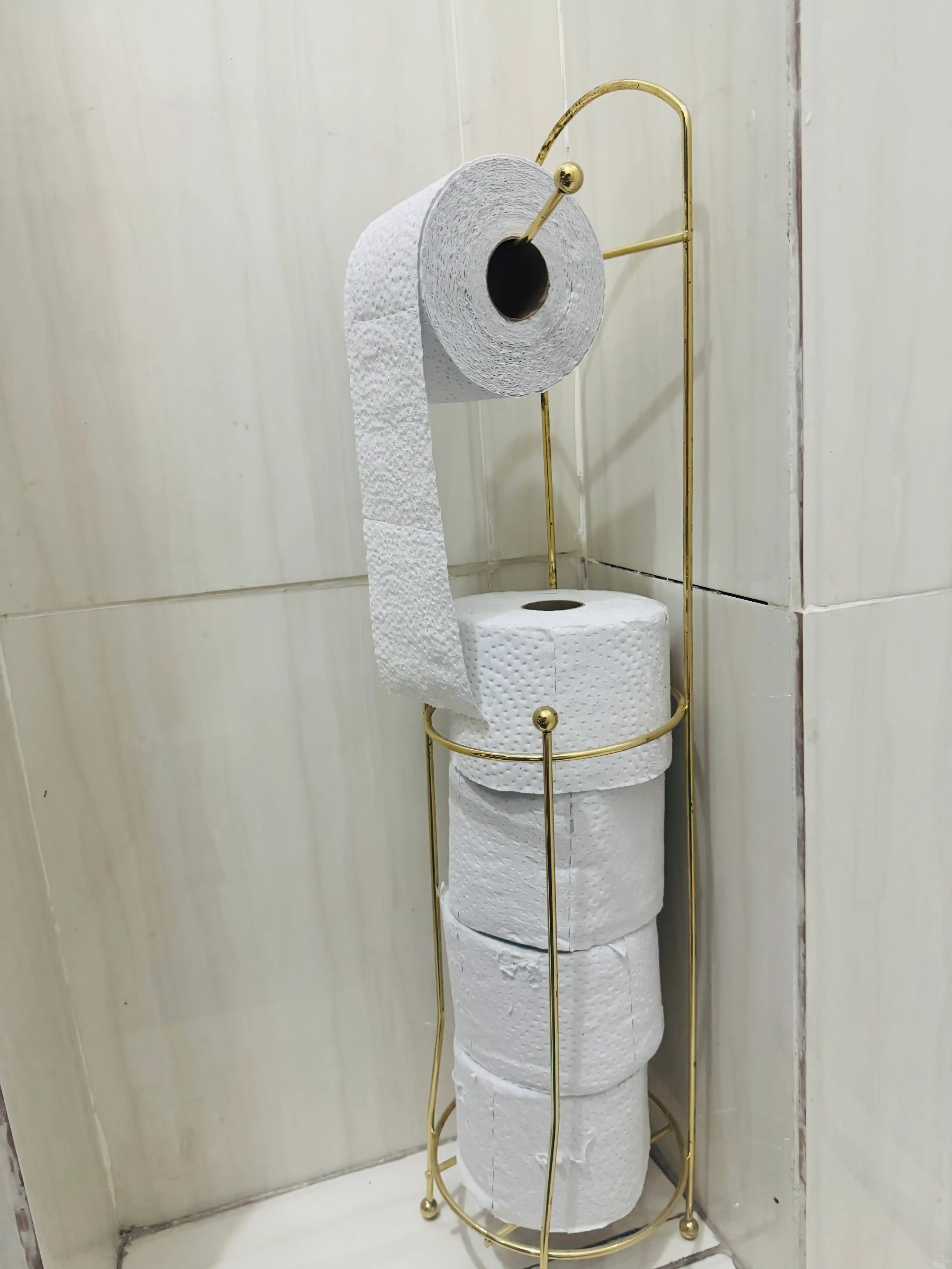 Tualet qog'ozi uchun metall ushlagichi, polda turadigan