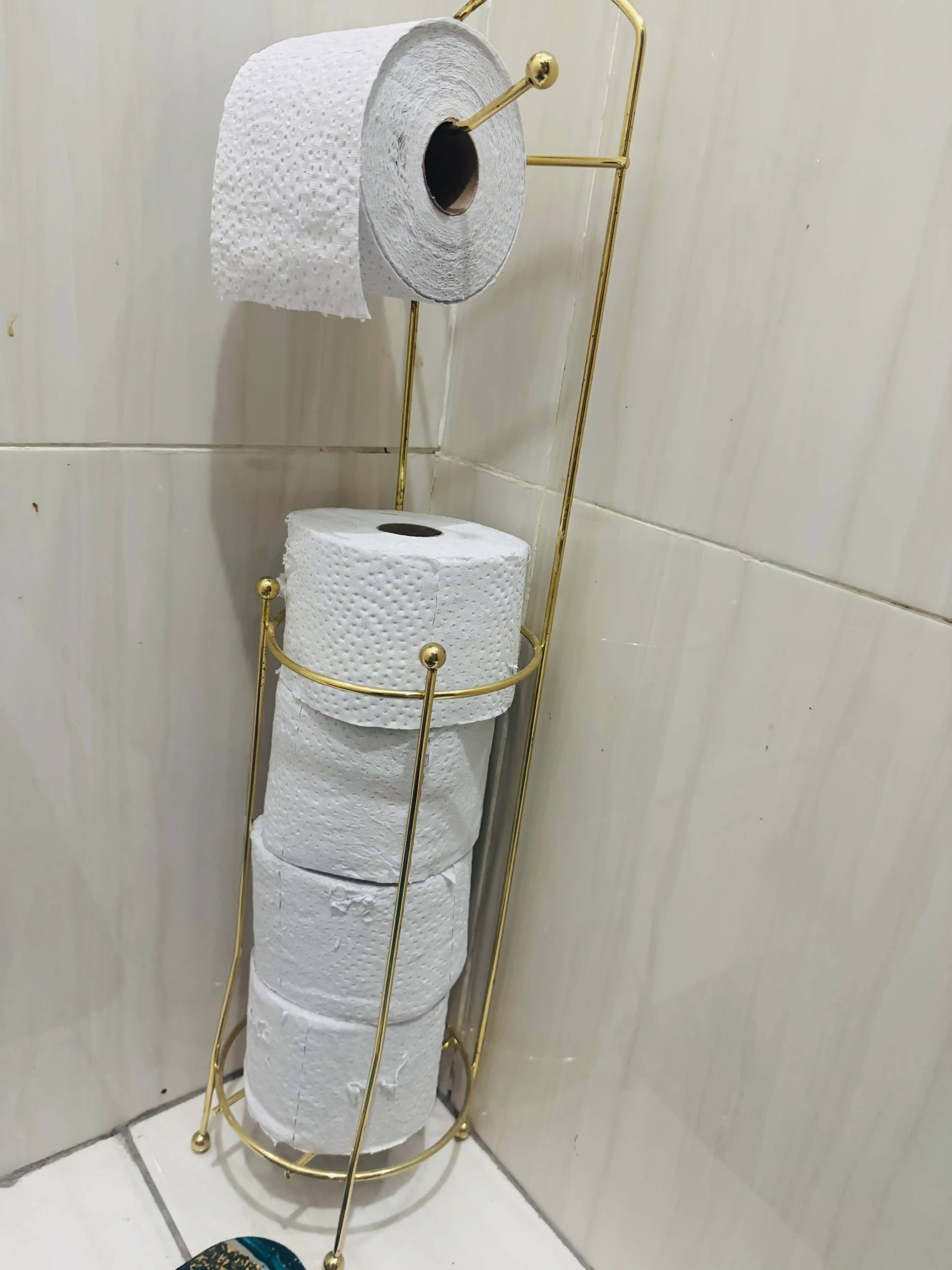 Tualet qog'ozi uchun metall ushlagichi, polda turadigan