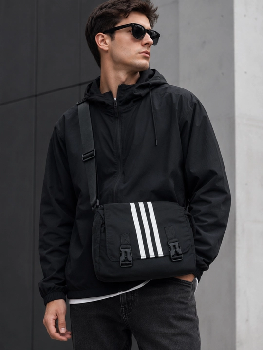 Мужская сумка через плечо, messenger bag, влагостойкая, с несколькими отделениями