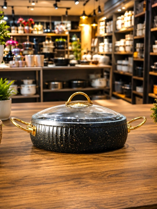 Набор казанов PMT из алюминия с гранитным покрытием, не пригорает