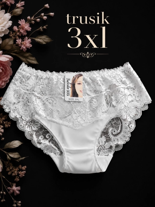 Женские трусы, 3XL большого размера, с кружевом, мягкое удобное белье - 