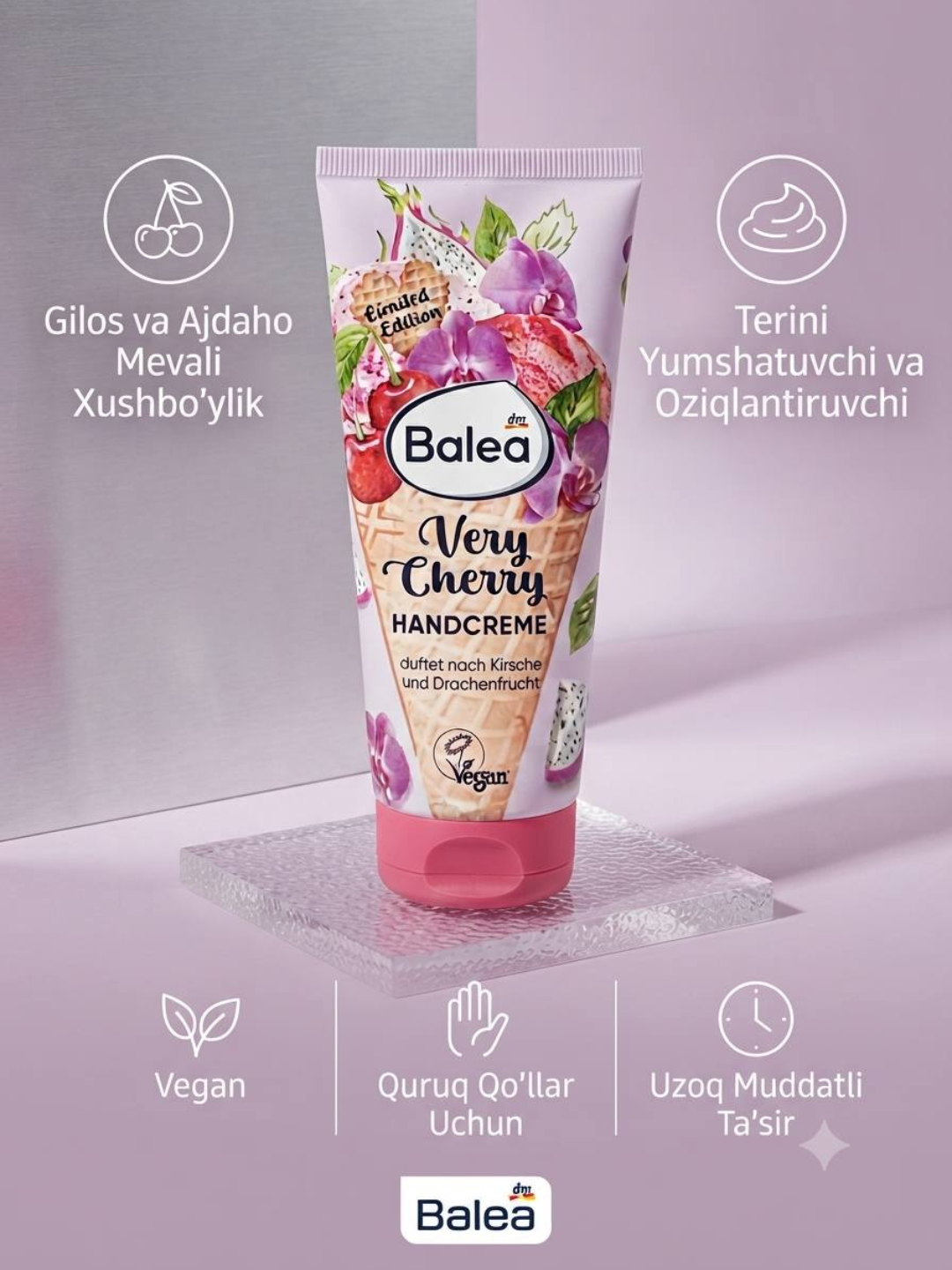 Balea original qo'l kremi to'plami namlovchi va oziqlantiruvchi Hand Cream 100 ml - 