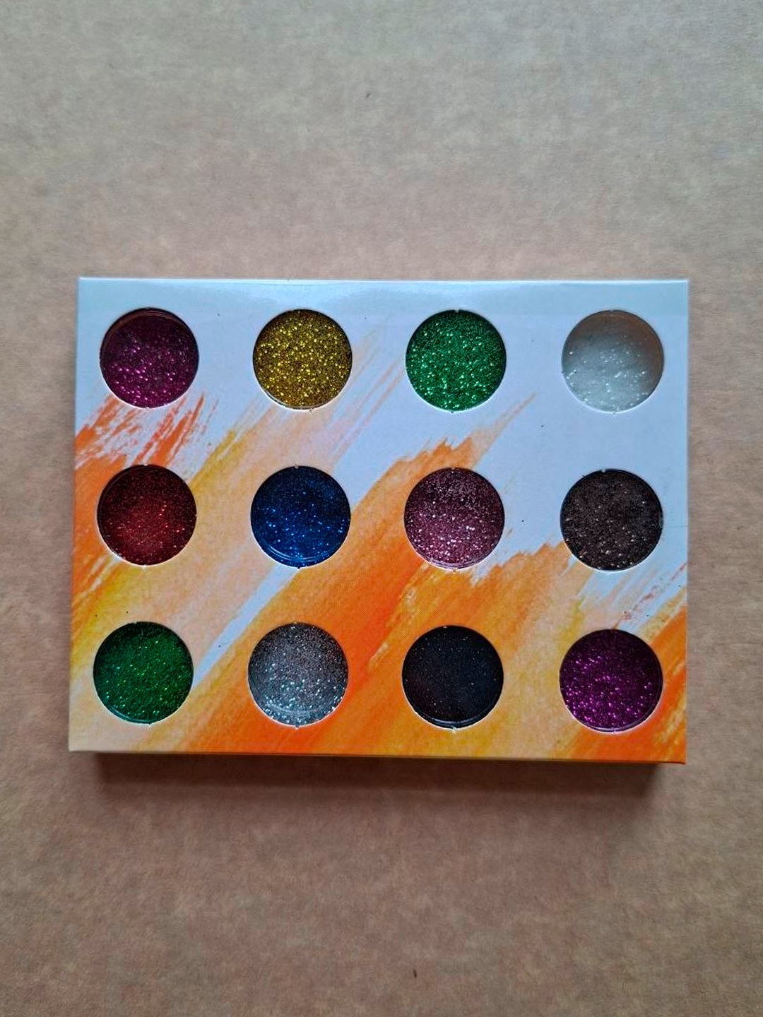 Dekor uchun glitter to‘plami – 12 xil yorqin rang, ijod va bezak ishlari uchun