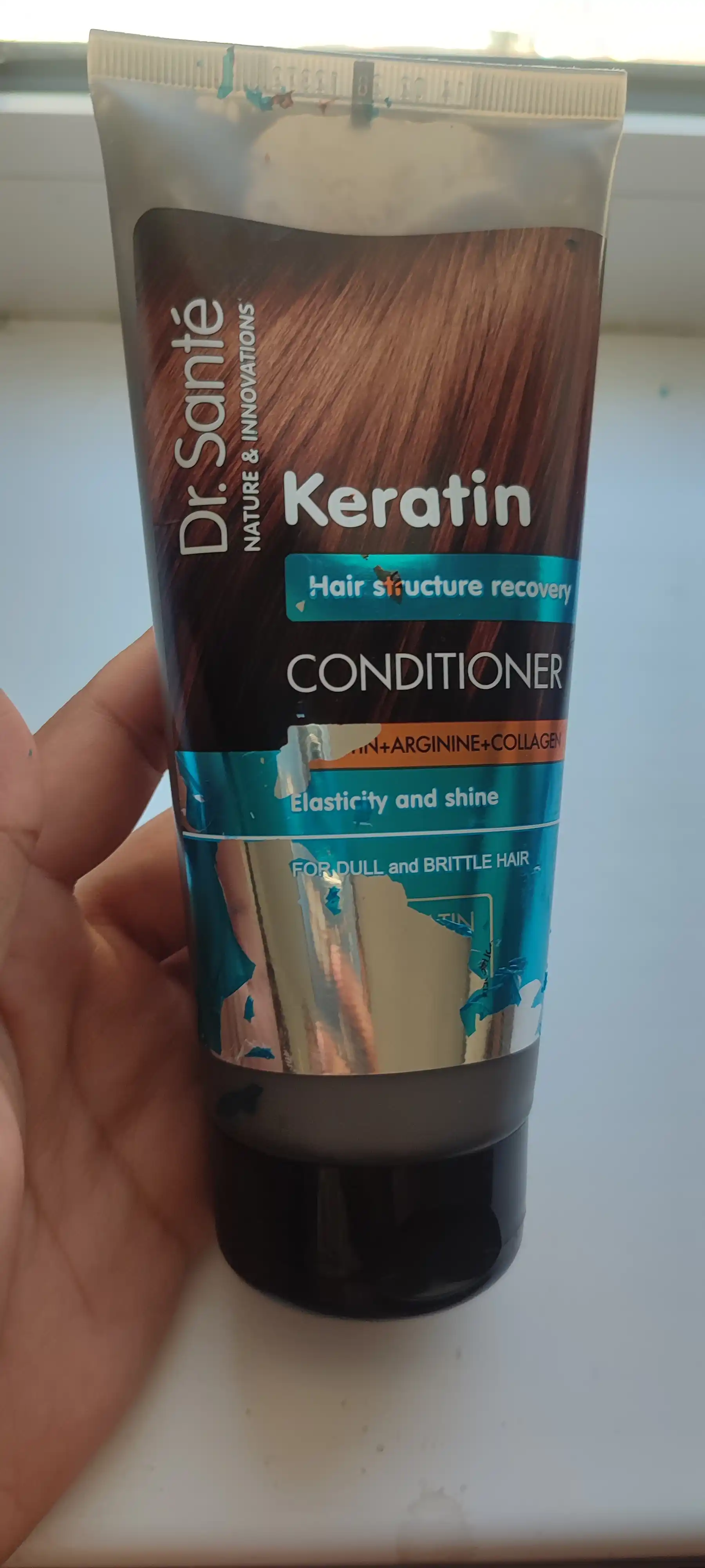 Бальзам для волос Dr.Sante Keratin, для тусклых и ломких волос, кератин + коллаген, 200 мл