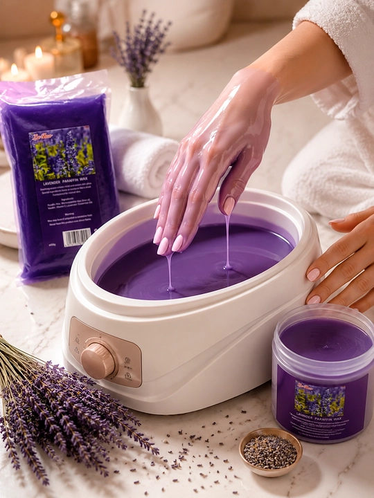 Lavandali kosmetik parafin 450 g — Qo'l, oyoq va yuz uchun parafinоterapiya
