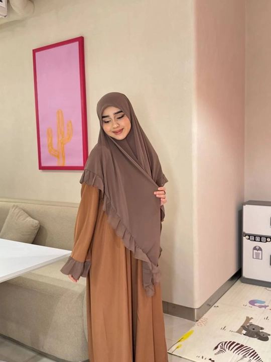 Hijobli qizlar ayollar uchun abaya himara hijob koylak+ro'mol namaznik oversayz razmir