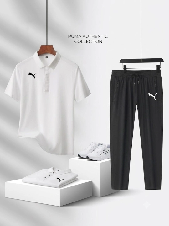 Мужской комплект футболка и штаны, 100% хлопок для зала и прогулок PUMA - 