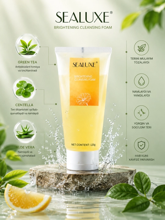 Очищающий крем для лица deep cleansing глубокое очищение, увлажнение, отбеливание, уход кожи