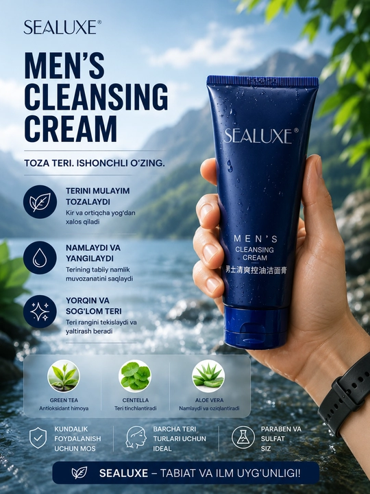Очищающий крем для лица deep cleansing глубокое очищение, увлажнение, отбеливание, уход кожи