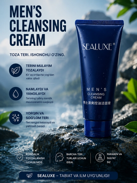 Очищающий крем для лица deep cleansing глубокое очищение, увлажнение, отбеливание, уход кожи
