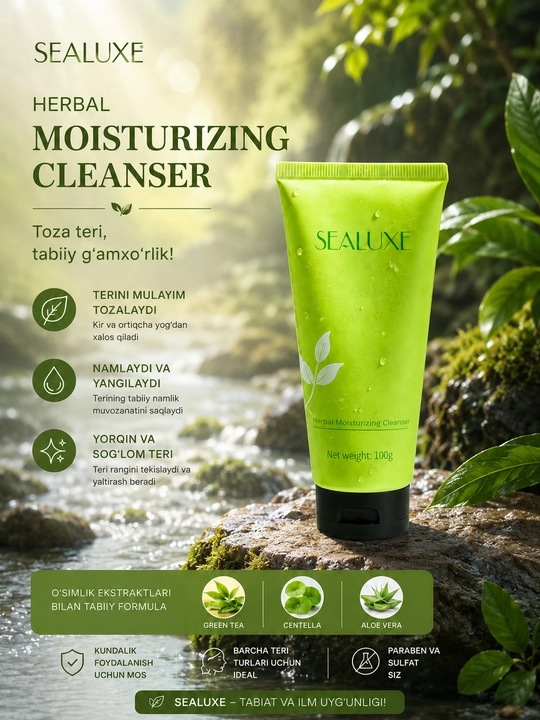 Очищающий крем для лица deep cleansing глубокое очищение, увлажнение, отбеливание, уход кожи