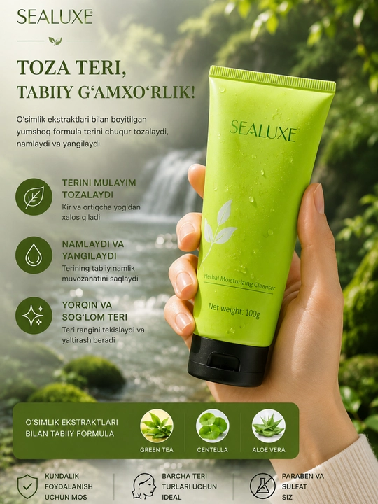 Очищающий крем для лица deep cleansing глубокое очищение, увлажнение, отбеливание, уход кожи
