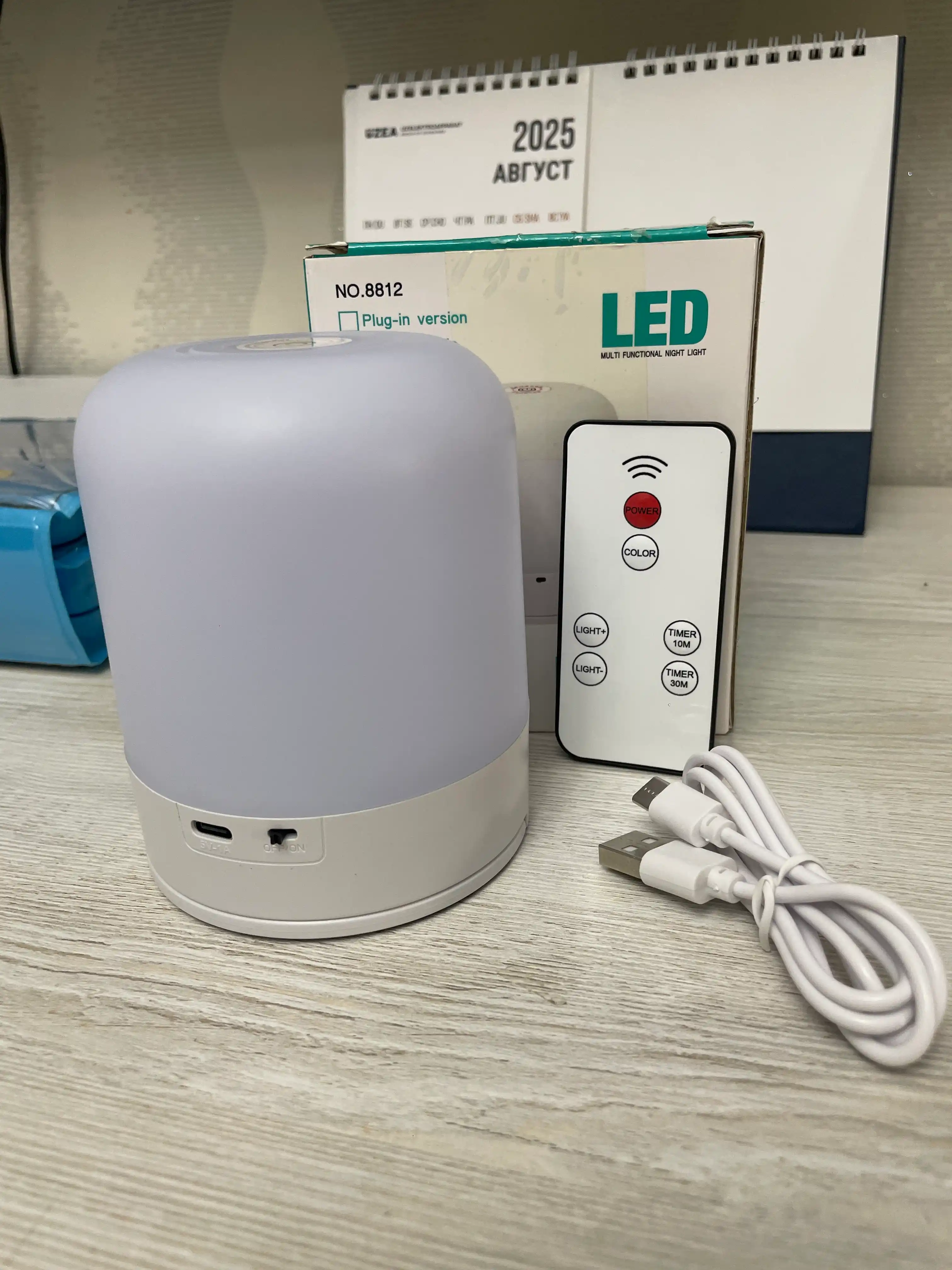 Светильник для детей, беспроводной сенсор LED, ночник, лампа с пультом, USB-светильник