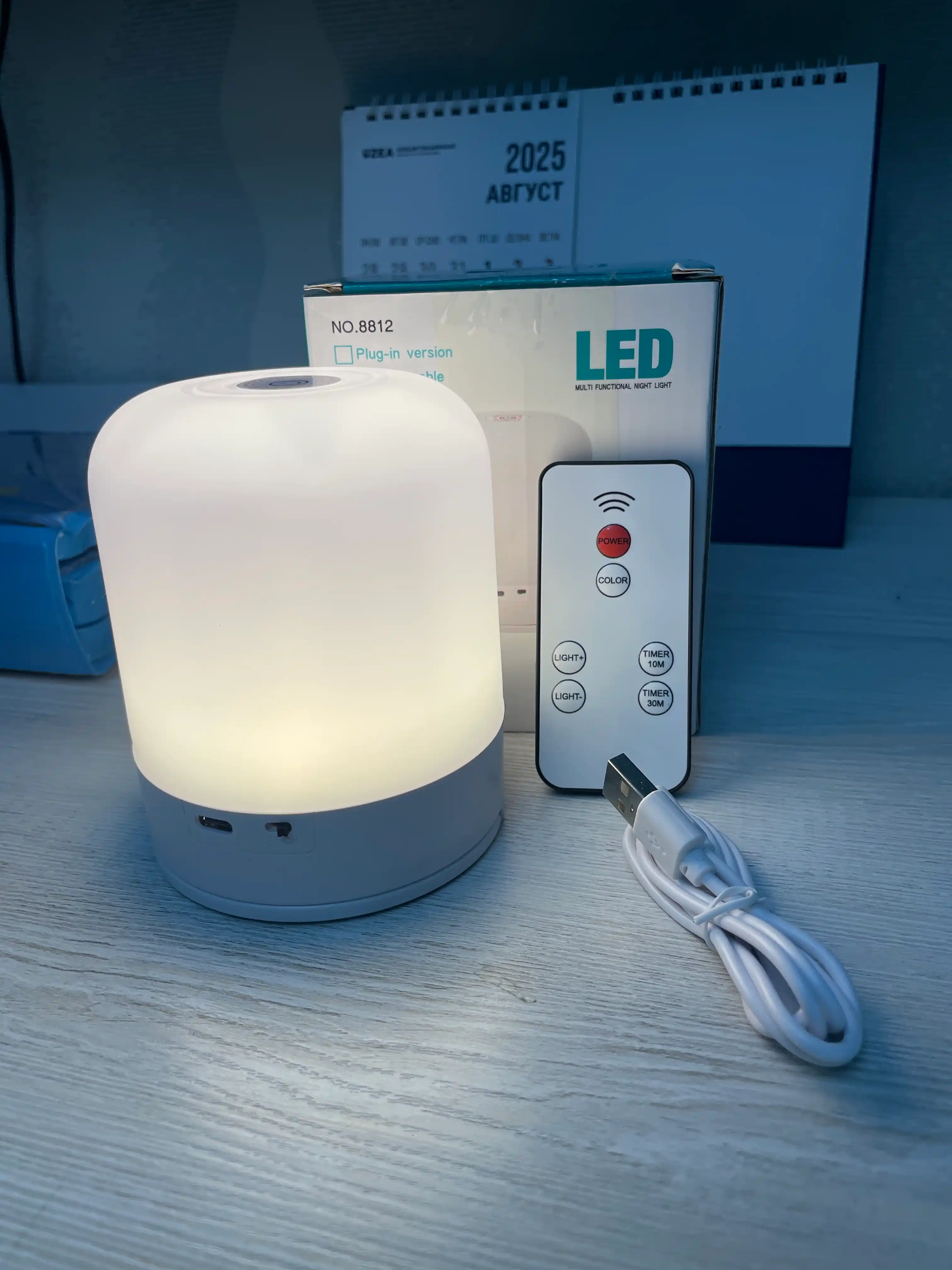 Светильник для детей, беспроводной сенсор LED, ночник, лампа с пультом, USB-светильник