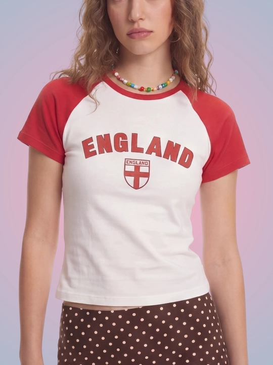 MIYO ayollar uchun futbol uslubidagi Y2K crop top, paxta va elastan