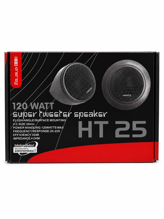 Avtotviter Hertz HT 25 25 mm (1 dyuym) avtomobil yuqori chastotali dinamigi, 120W