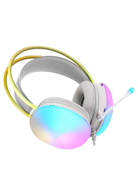 Игровые наушники RGB с микрофоном, проводные 3.5 мм AUX, для ПК и ноутбука