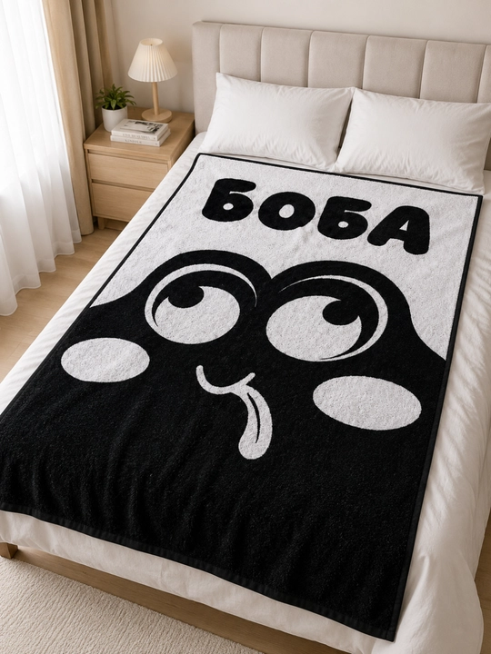 Leopard paxmoq sochig‘i, 100 x 150 sm, paxta tolali, katta, hammom uchun