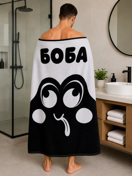 Leopard paxmoq sochig‘i, 100 x 150 sm, paxta tolali, katta, hammom uchun